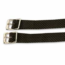 Shires Black Plaited Nylon Spur Straps