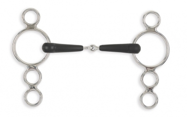 Shires Equikind+ Three Ring Dutch gag Jointed mount Bit