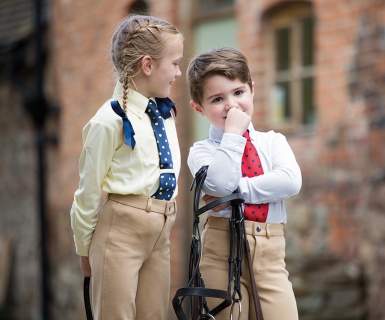 Shires Long Sleeve Tie Shirt - Childrens